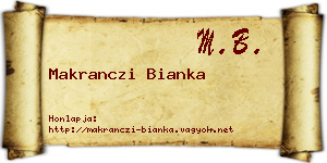 Makranczi Bianka névjegykártya
